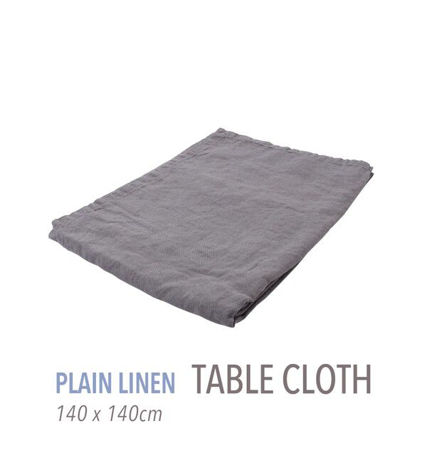 TOMORROWLAND HOME「プレーンリネン テーブルクロス（140cm X 140cm）」|食器・キッチングッズ|17 チャコールグレー