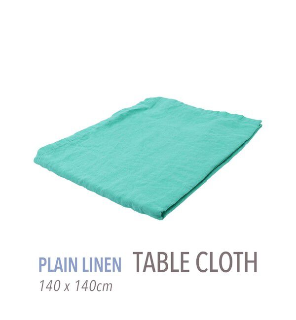 TOMORROWLAND HOME「プレーンリネン テーブルクロス（140cm X 140cm）」|食器・キッチングッズ|57 グリーン