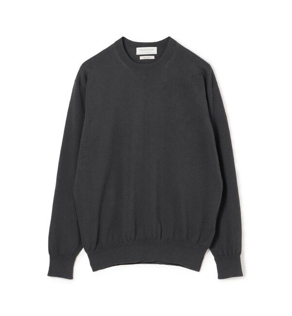 TOMORROWLAND MENS「TOMORROWLAND tricot ギザコットン クルーネックプルオーバー」|ニット・セーター|17 チャコールグレー