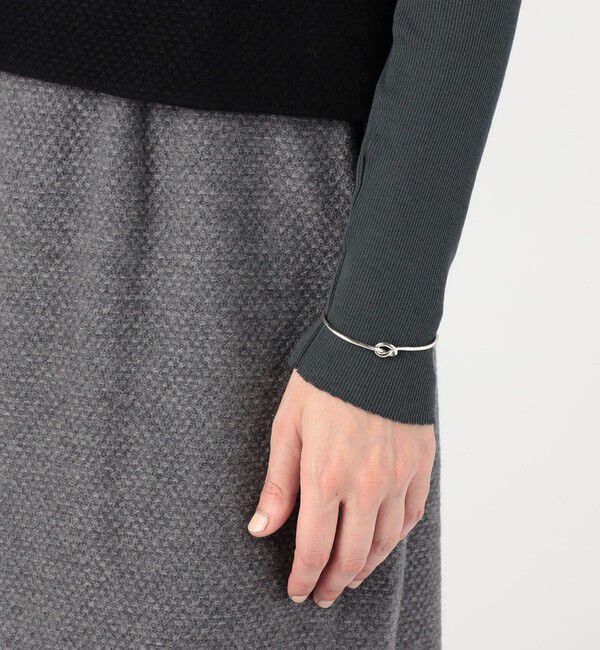 TOMORROWLAND GOODS「Nina&Jules Notted Narrow シルバーバングル」|ブレスレット・バングル|