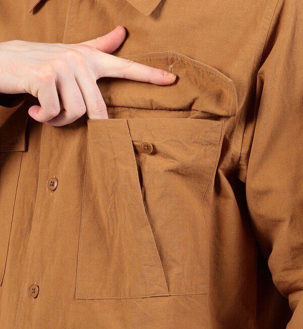 TOMORROWLAND MENS「コットンリネンウェザー ダブルポケットシャツ」|シャツ・ブラウス|