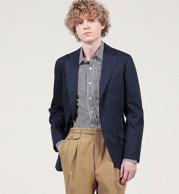 TOMORROWLAND MENS「コットンポリエステル シングルブレステッド2Bジャケット」|テーラードジャケット|