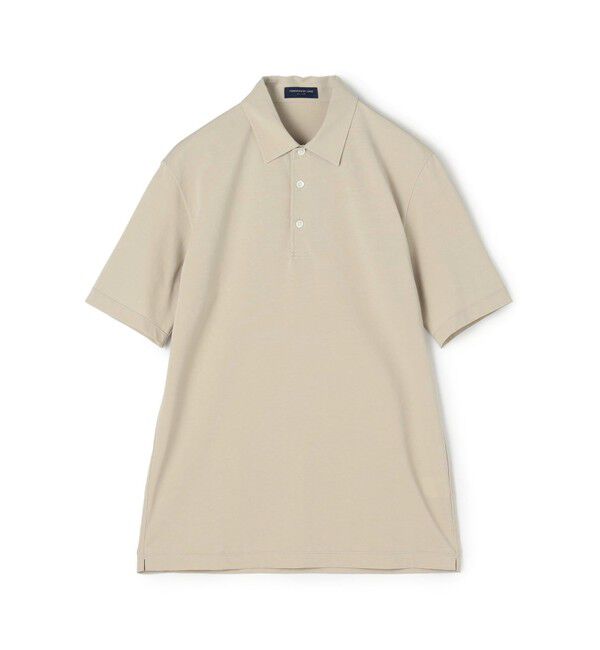 TOMORROWLAND MENS「スビンコットンジャージー ポロシャツ」|ポロシャツ|43 ベージュ