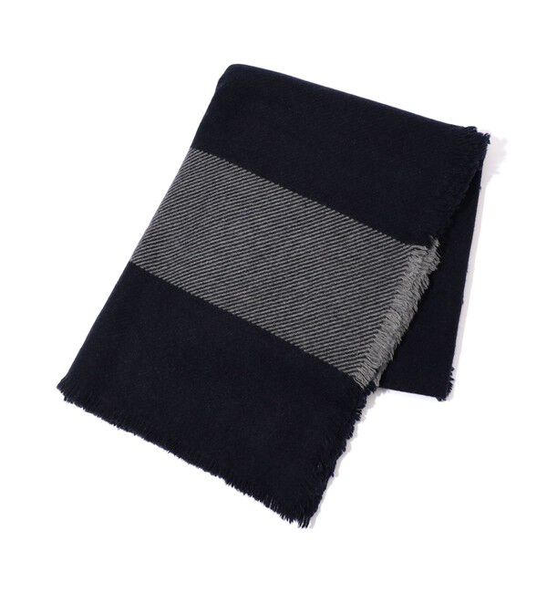 TOMORROWLAND HOME「カシミヤブランケット」|ブランケット|68 ネイビー系