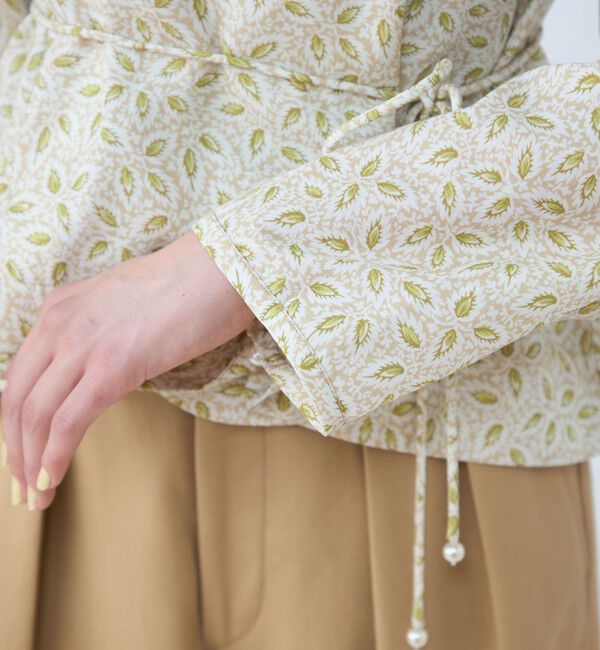 SOULEIADO「セルロースリネンプリント カシュクールブラウス」|シャツ・ブラウス|