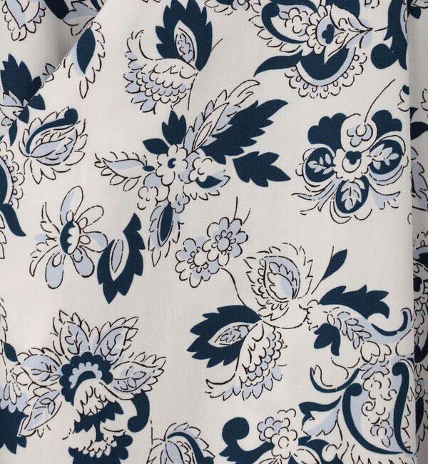 SOULEIADO「セルロースリネンプリント カシュクールブラウス」|シャツ・ブラウス|