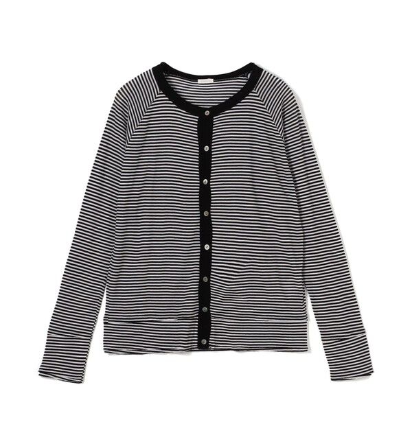 GALERIE VIE「 ガーゼフライス クルーネックカーディガン」|カーディガン|18 ブラック系