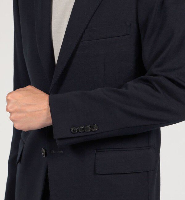 TOMORROWLAND MENS「ウールコットンジャージー シングルブレステッド2Bジャケット DONDI」|テーラードジャケット|