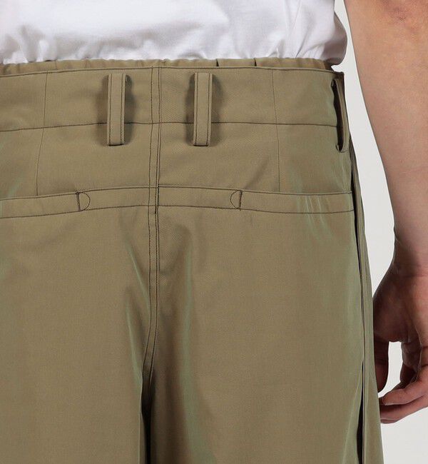 TOMORROWLAND MENS「コットンポリアミドシャンブレー 2プリーツ イージーパンツ」|チノ|