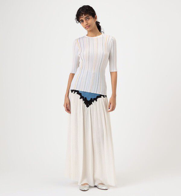 TOMORROWLAND BUYING WEAR「GABRIELA HEARST FITZ SS CREW STRIPES」|ニット・セーター|