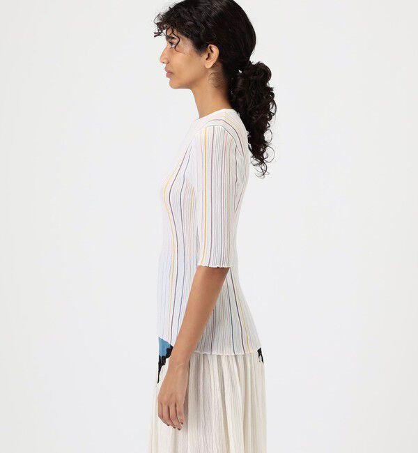 TOMORROWLAND BUYING WEAR「GABRIELA HEARST FITZ SS CREW STRIPES」|ニット・セーター|