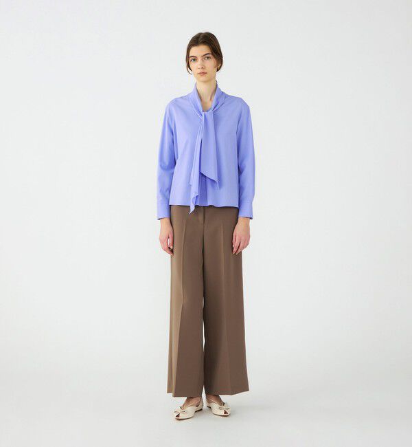 Ballsey「【WEB先行予約】ジュエルコットン ワイドボウタイブラウス」|シャツ・ブラウス|