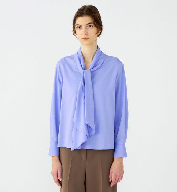 Ballsey「【WEB先行予約】ジュエルコットン ワイドボウタイブラウス」|シャツ・ブラウス|