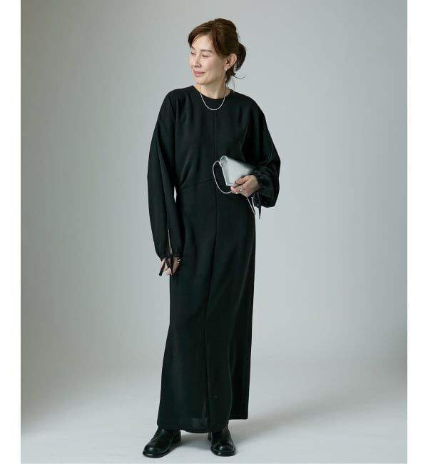 VERMEIL par iena「ドルマンスリーブドレープワンピース」|ワンピース|