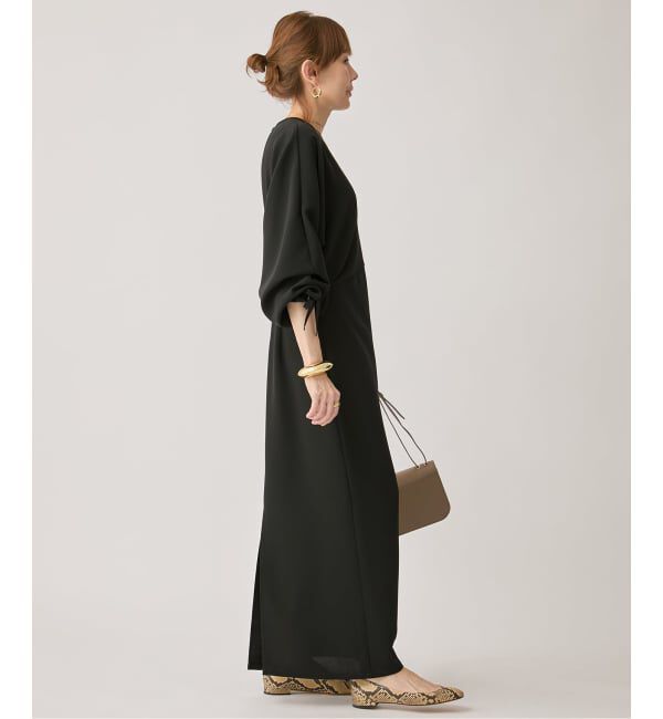 VERMEIL par iena「ドルマンスリーブドレープワンピース」|ワンピース|