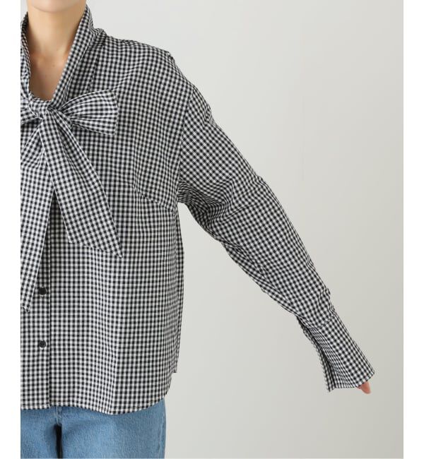 SLOBE IENA「PROVOKE/プロヴォーク ギンガムボウタイシャツ PV-030071」|シャツ・ブラウス|