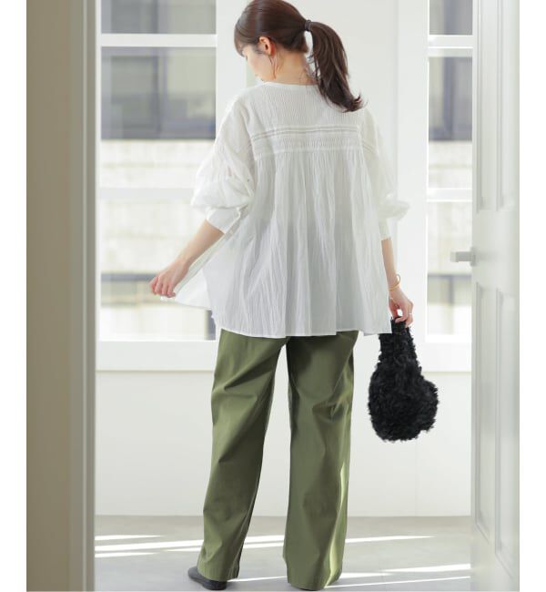 JOURNAL STANDARD relume「《予約》［26SS新作］コットンボイルクリンクルピンタックブラウス」|シャツ・ブラウス|