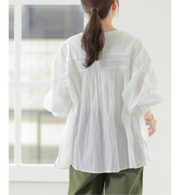JOURNAL STANDARD relume「《予約》［26SS新作］コットンボイルクリンクルピンタックブラウス」|シャツ・ブラウス|
