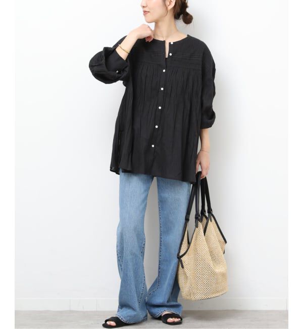 JOURNAL STANDARD relume「《予約》［26SS新作］コットンボイルクリンクルピンタックブラウス」|シャツ・ブラウス|