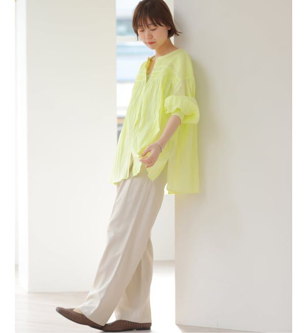 JOURNAL STANDARD relume「《予約》［26SS新作］コットンボイルクリンクルピンタックブラウス」|シャツ・ブラウス|