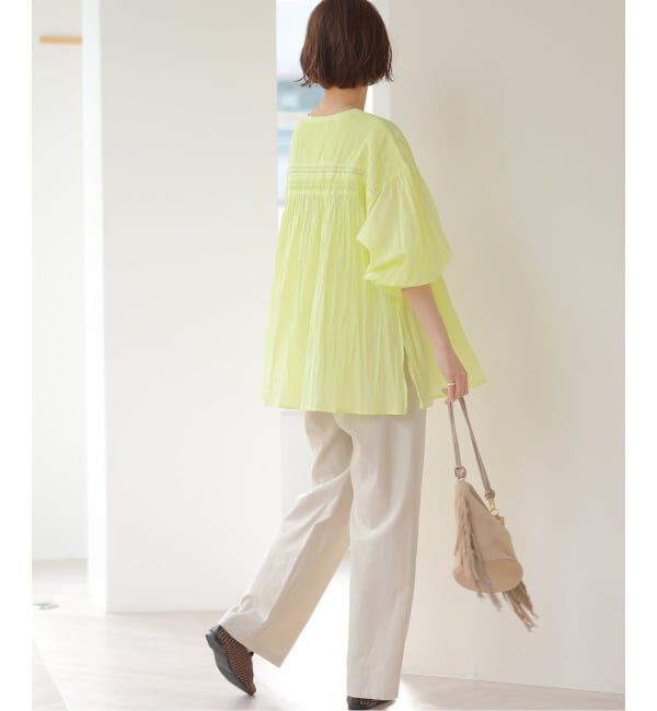 JOURNAL STANDARD relume「《予約》［26SS新作］コットンボイルクリンクルピンタックブラウス」|シャツ・ブラウス|