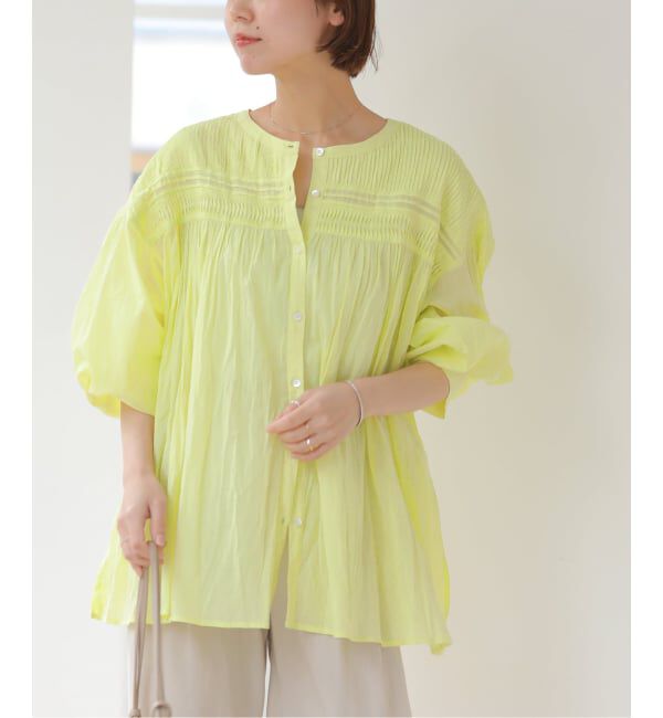 JOURNAL STANDARD relume「《予約》［26SS新作］コットンボイルクリンクルピンタックブラウス」|シャツ・ブラウス|