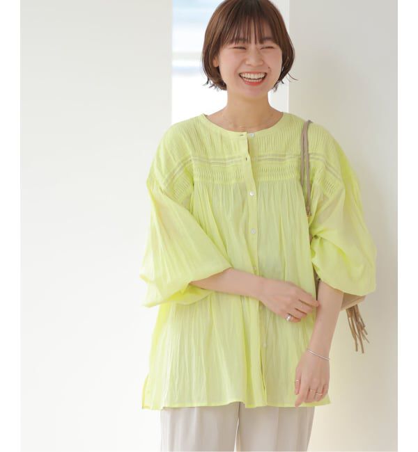 JOURNAL STANDARD relume「《予約》［26SS新作］コットンボイルクリンクルピンタックブラウス」|シャツ・ブラウス|