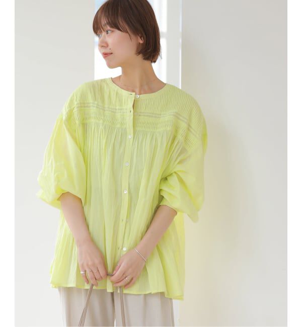 JOURNAL STANDARD relume「《予約》［26SS新作］コットンボイルクリンクルピンタックブラウス」|シャツ・ブラウス|