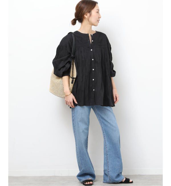 JOURNAL STANDARD relume「《予約》［26SS新作］コットンボイルクリンクルピンタックブラウス」|シャツ・ブラウス|