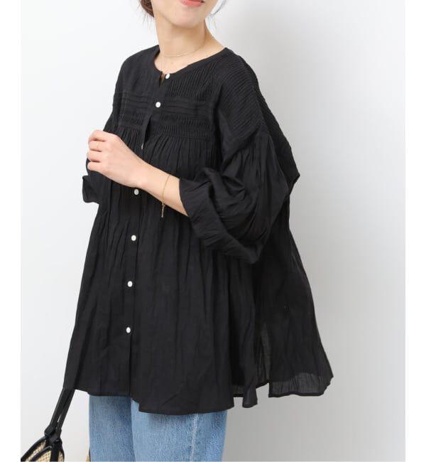 JOURNAL STANDARD relume「《予約》［26SS新作］コットンボイルクリンクルピンタックブラウス」|シャツ・ブラウス|