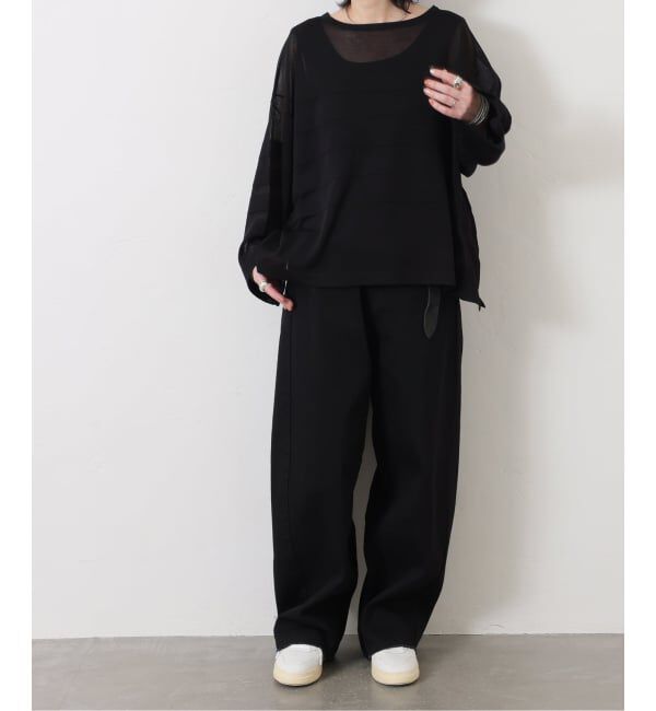 journal standard luxe「《予約》シアーボーダー ボートネックプルオーバー」|ニット・セーター|