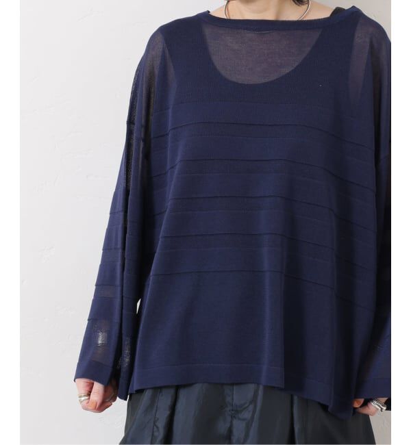 journal standard luxe「《予約》シアーボーダー ボートネックプルオーバー」|ニット・セーター|