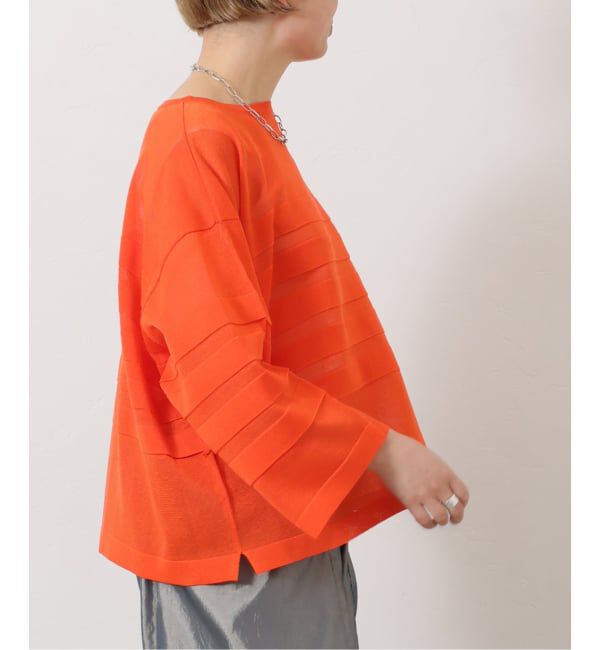 journal standard luxe「《予約》シアーボーダー ボートネックプルオーバー」|ニット・セーター|