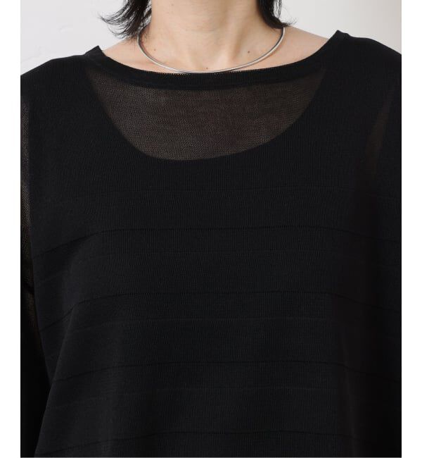 journal standard luxe「《予約》シアーボーダー ボートネックプルオーバー」|ニット・セーター|