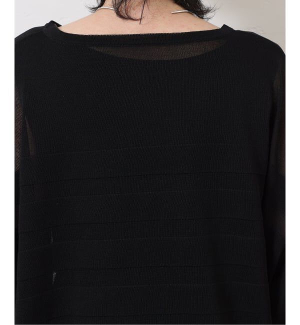 journal standard luxe「《予約》シアーボーダー ボートネックプルオーバー」|ニット・セーター|