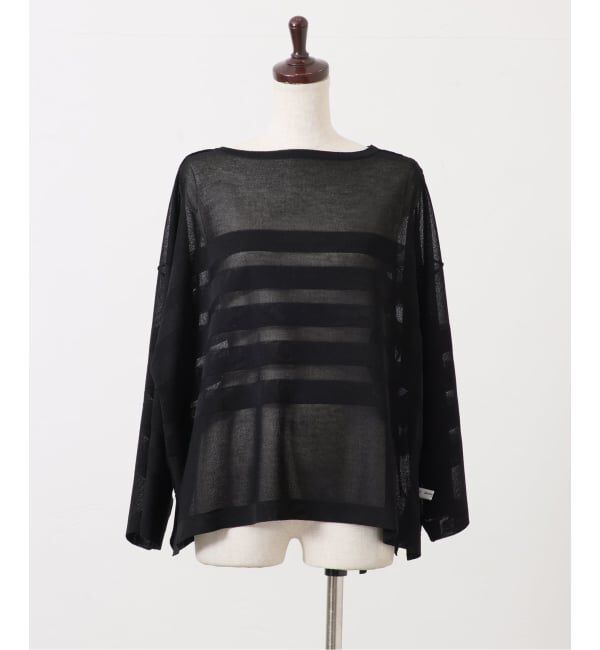 journal standard luxe「《予約》シアーボーダー ボートネックプルオーバー」|ニット・セーター|