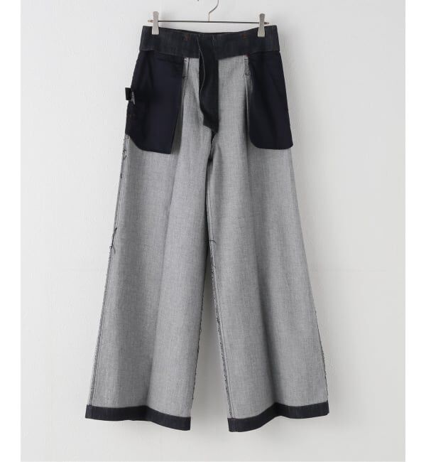 NOBLE「デニムライクスラックス」|デニム|