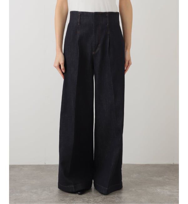 NOBLE「デニムライクスラックス」|デニム|