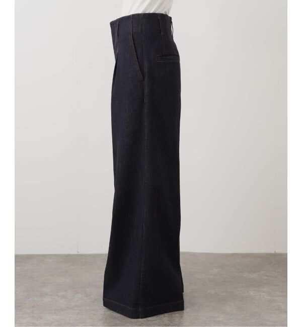 NOBLE「デニムライクスラックス」|デニム|