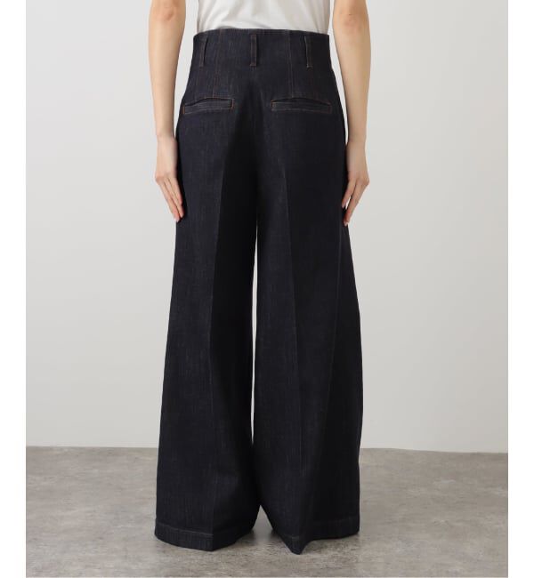 NOBLE「デニムライクスラックス」|デニム|