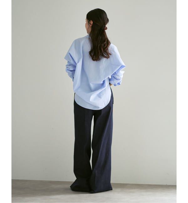 NOBLE「デニムライクスラックス」|デニム|