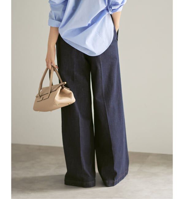 NOBLE「デニムライクスラックス」|デニム|