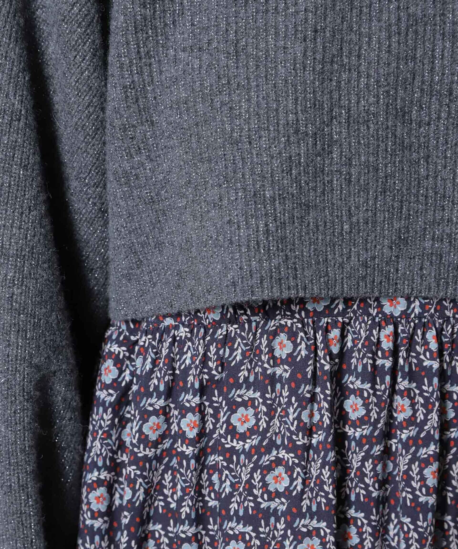 nano･universe「片畔ラメショートニットプルオーバー」|ニット・セーター|