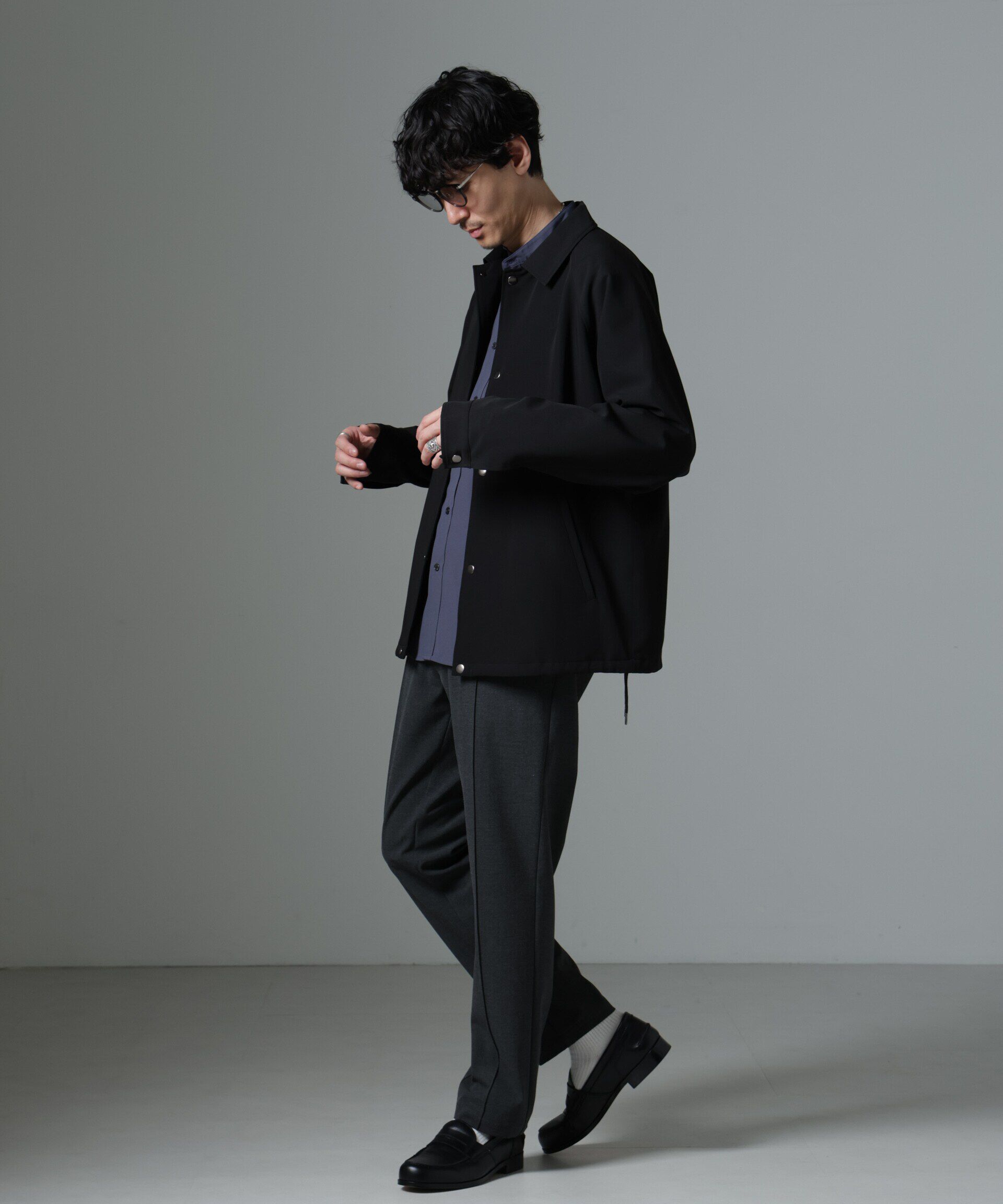 nano･universe「イタリアンドットリラックスコーチジャケット」|ブルゾン・スタジャン|