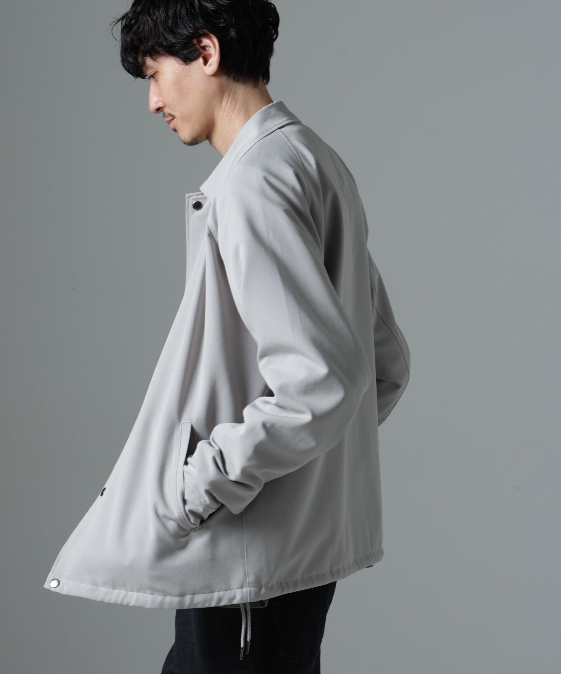 nano･universe「イタリアンドットリラックスコーチジャケット」|ブルゾン・スタジャン|