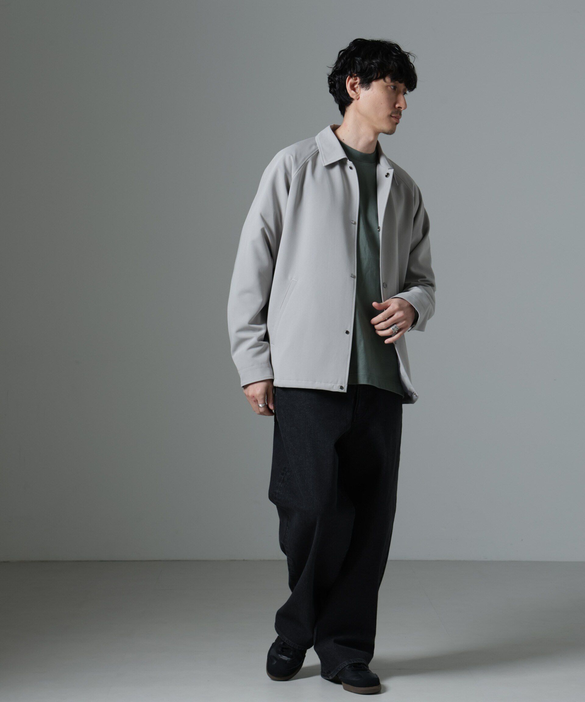 nano･universe「イタリアンドットリラックスコーチジャケット」|ブルゾン・スタジャン|