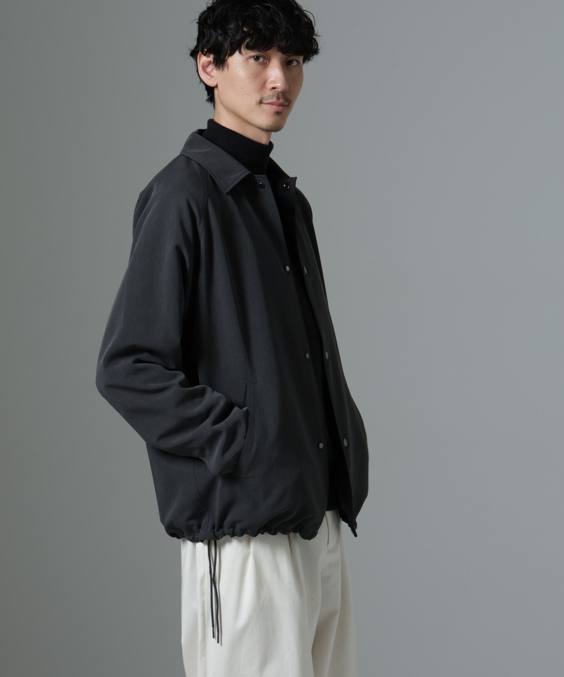 nano･universe「イタリアンドットリラックスコーチジャケット」|ブルゾン・スタジャン|