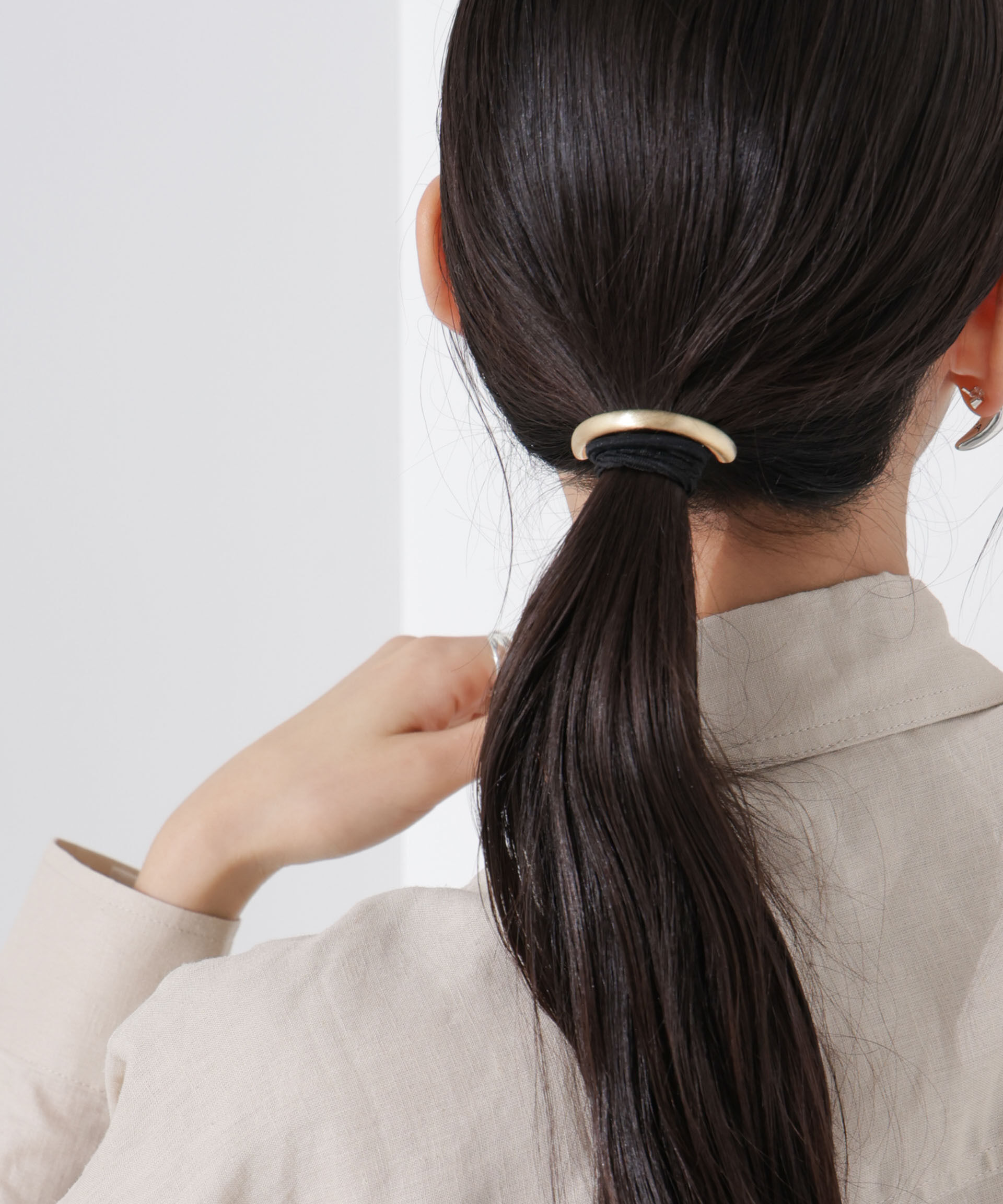 nano･universe「メタルカーブヘアゴム」|その他|ゴールド