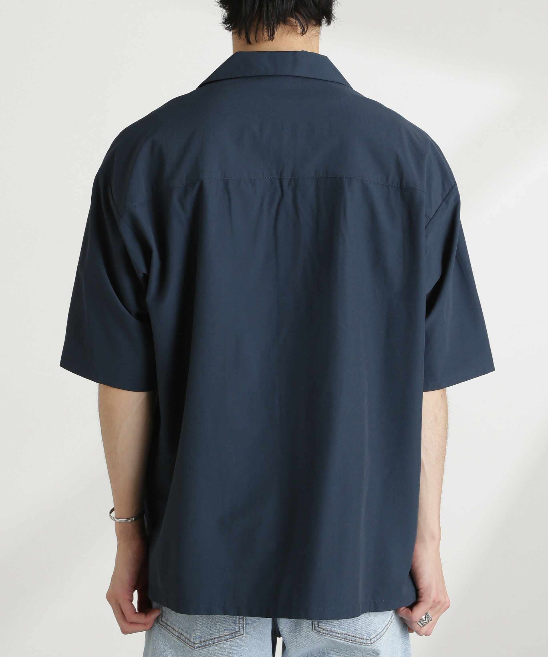 nano･universe「ストレッチワイドオープンカラーシャツ 半袖(セットアップ可)」|シャツ・ブラウス|