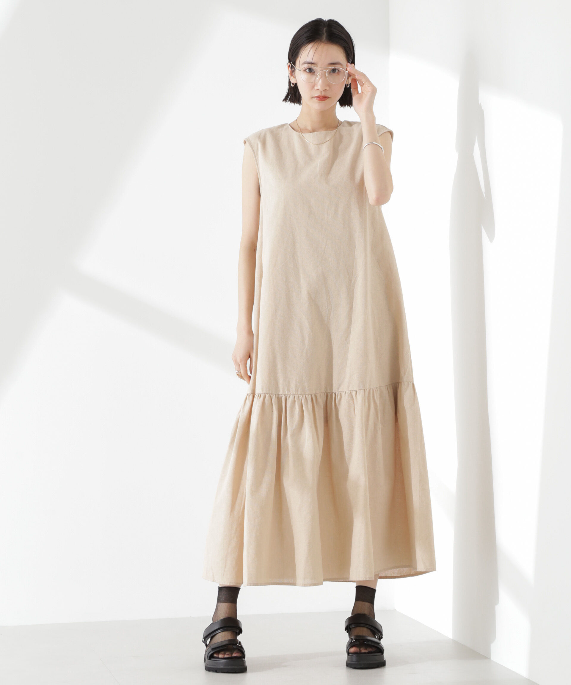 nano･universe「綿麻COOLMAXワンピース」|ワンピース|